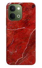 Red Marble Design Vivo T5x 5G Hard Case Back Cover by Casekaro