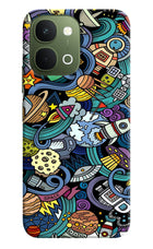Space Abstract Vivo T5x 5G Hard Case Back Cover by Casekaro