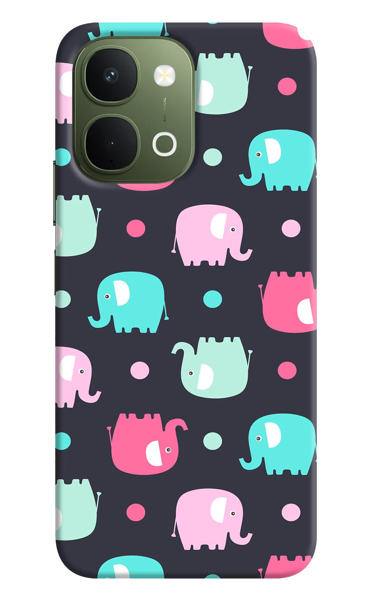 Elephants Vivo T5x 5G Back Cover
