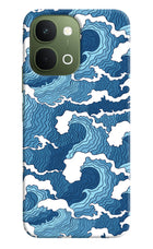 Blue Waves Vivo T5x 5G Hard Case Back Cover by Casekaro