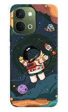 Cartoon Astronaut Vivo T5x 5G Hard Case Back Cover by Casekaro
