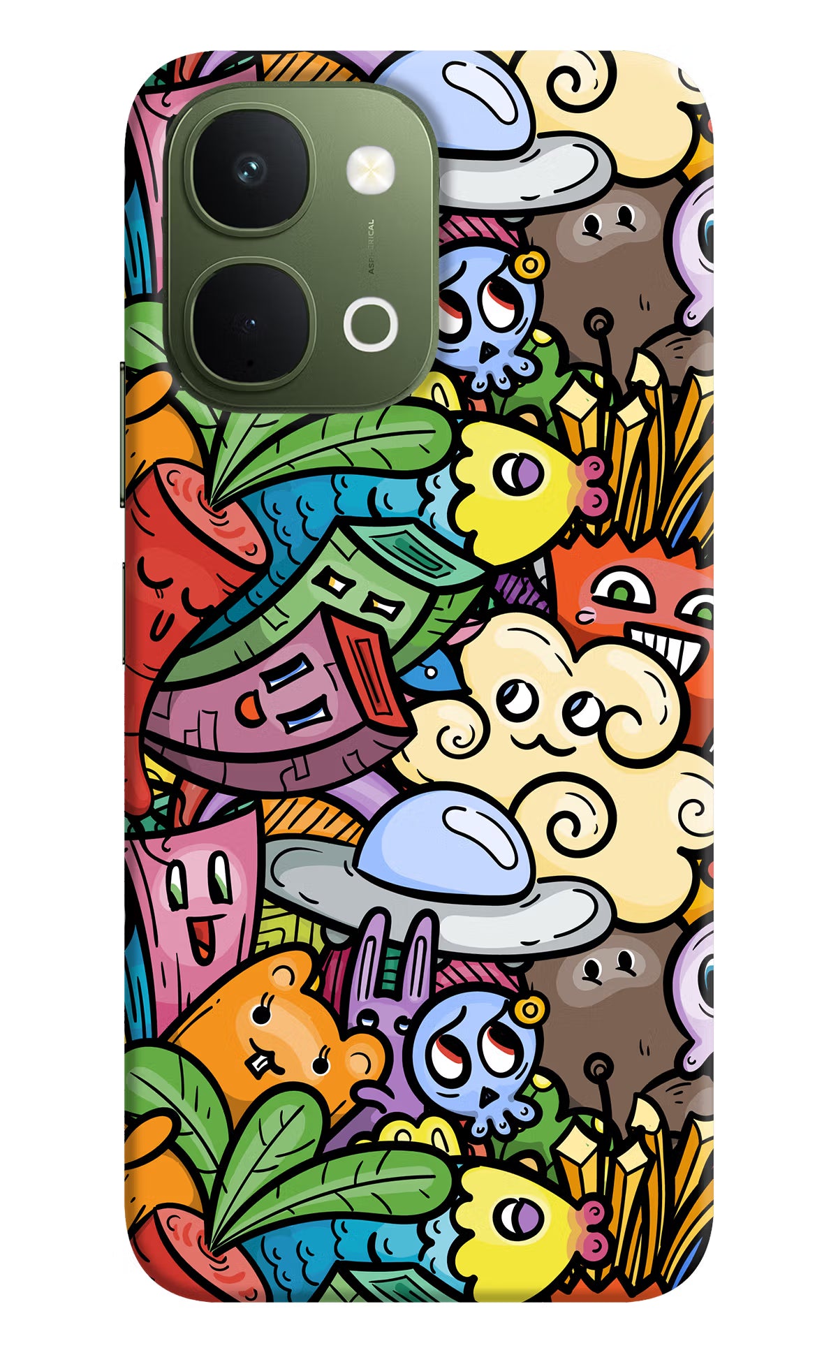 Veggie Doodle Vivo T5x 5G Back Cover