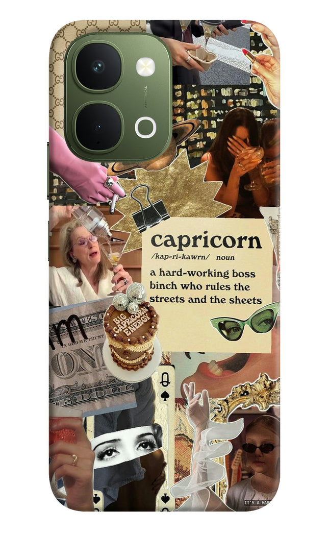 Capricorn Zodiac Vivo T5x 5G Hard Case Back Cover by Casekaro