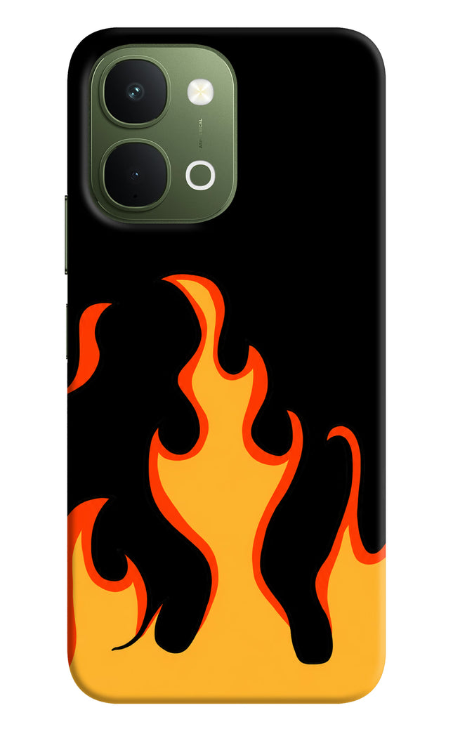 Fired Up – Black Vivo T5x 5G Hard Case Back Cover by Casekaro