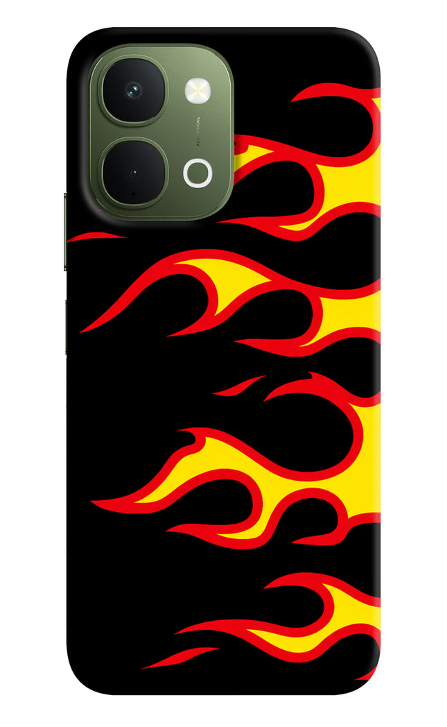 Side Sweep Flames Vivo T5x 5G Hard Case Back Cover by Casekaro