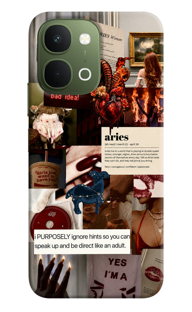 Zodiac Aries Vivo T5x 5G Hard Case Back Cover by Casekaro