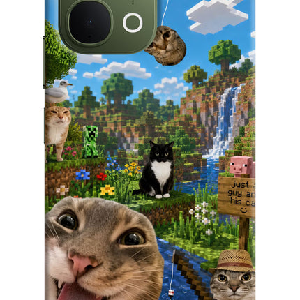 Minecraft Cat Chaos Vivo T5x 5G Back Cover