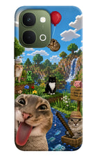 Minecraft Cat Chaos Vivo T5x 5G Back Cover