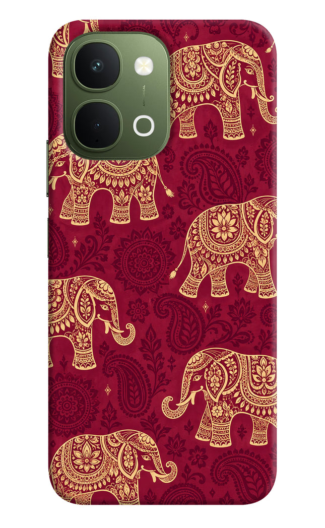 Maroon Elephant Vivo T5x 5G Hard Case Back Cover by Casekaro