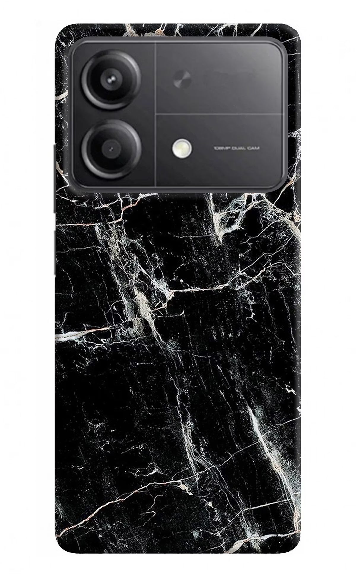 Black Marble Texture Poco X6 Neo Back Cover