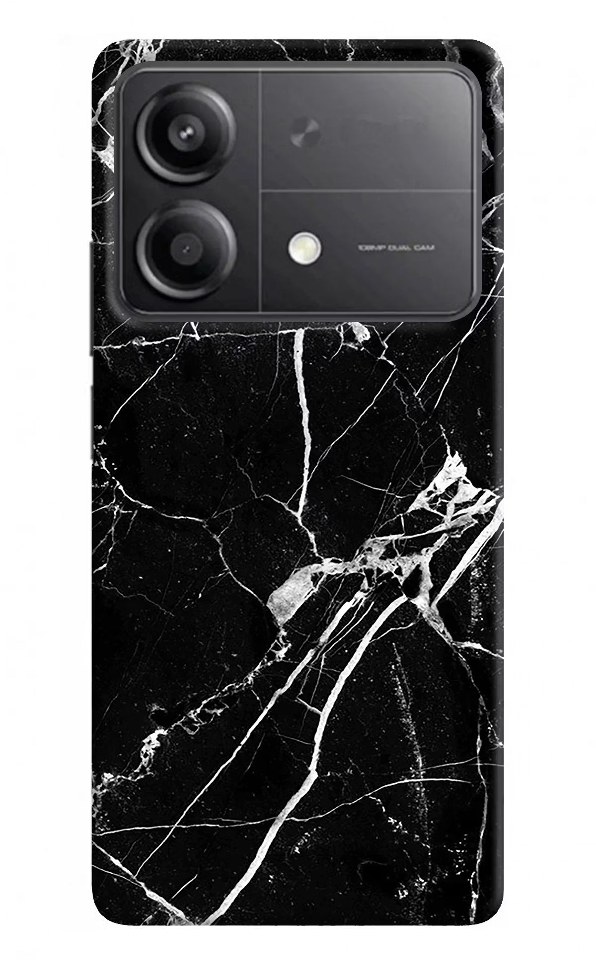 Black Marble Pattern Poco X6 Neo Back Cover
