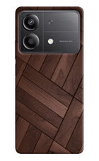 Wooden Texture Design Poco X6 Neo Back Cover