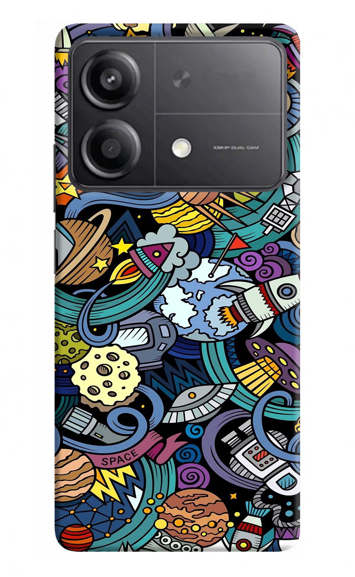 Space Abstract Poco X6 Neo Back Cover