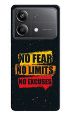 No Fear No Limits No Excuse Poco X6 Neo Back Cover