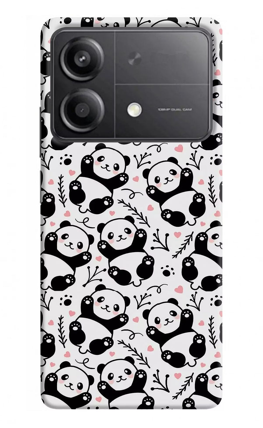 Cute Panda Poco X6 Neo Back Cover, Hard case