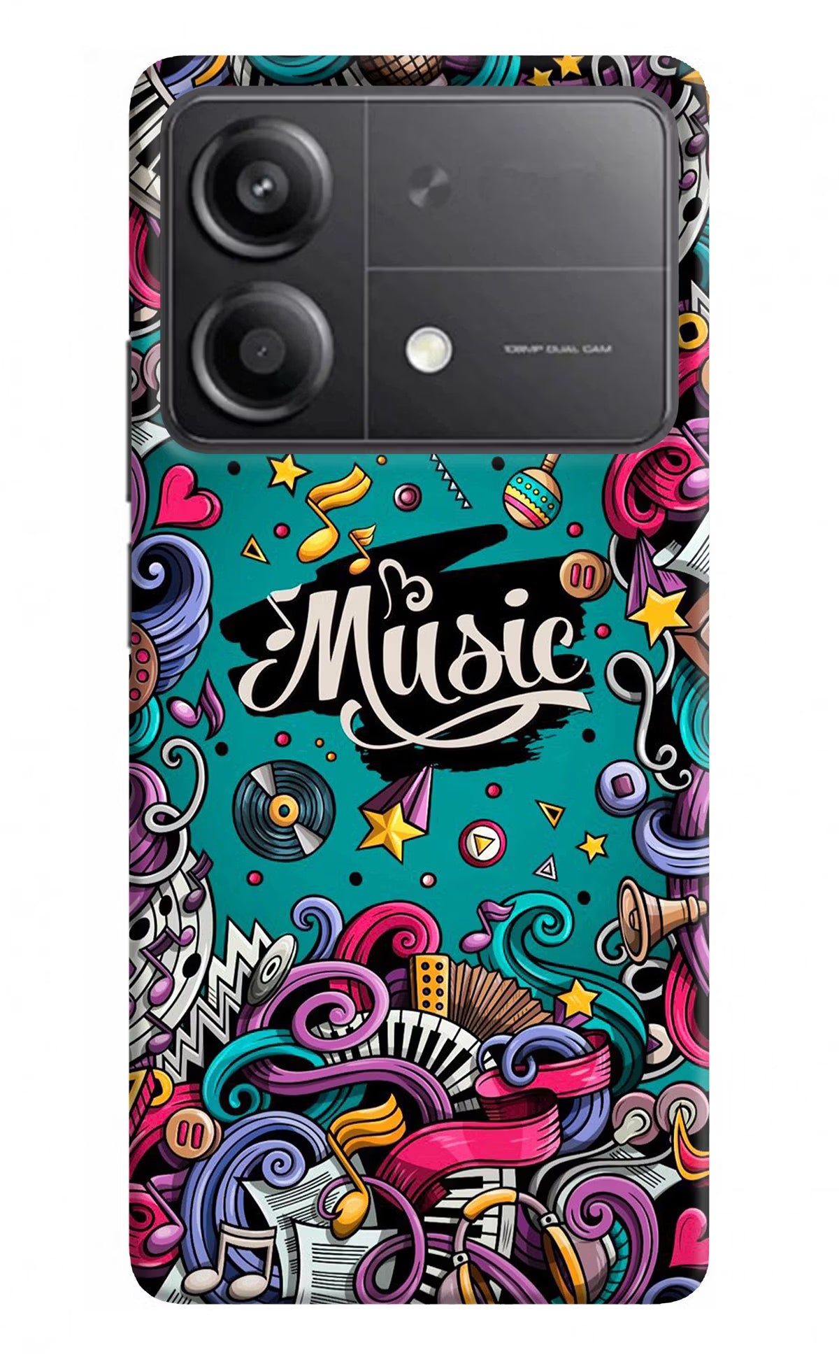Music Graffiti Poco X6 Neo Back Cover