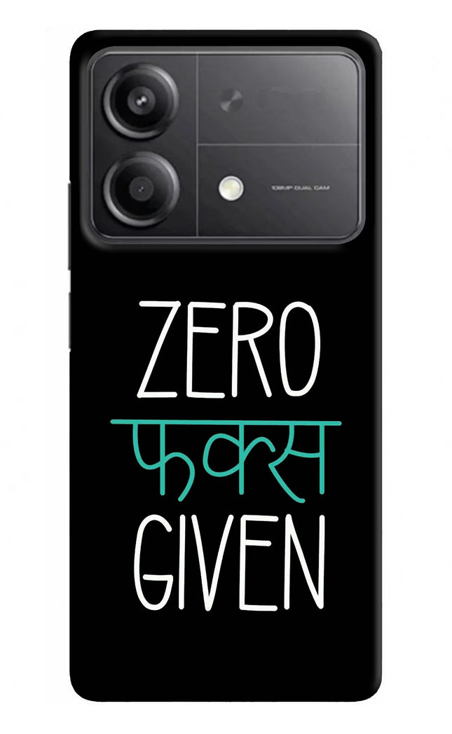 Zero Fucks Given Poco X6 Neo Back Cover