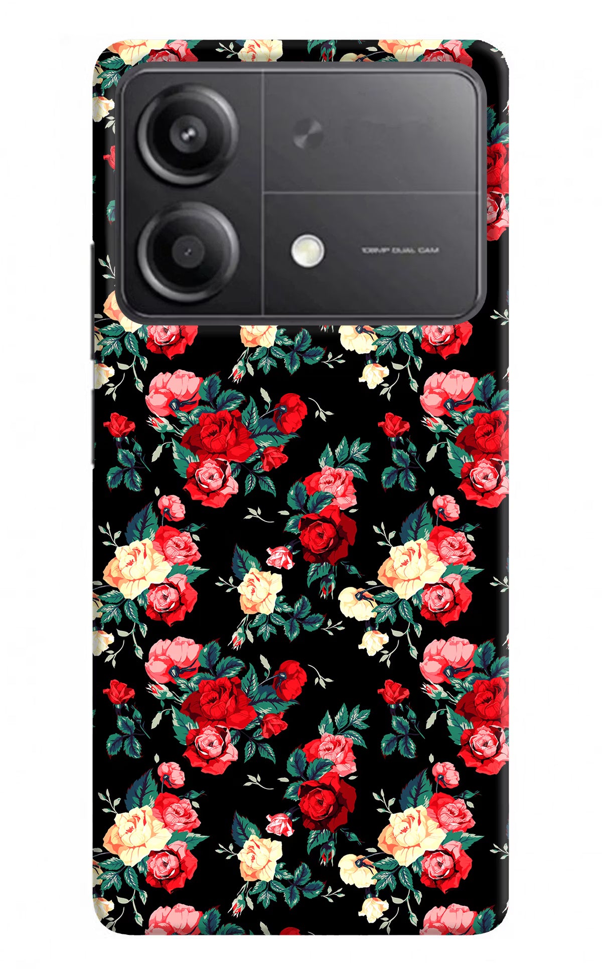 Rose Pattern Poco X6 Neo Back Cover