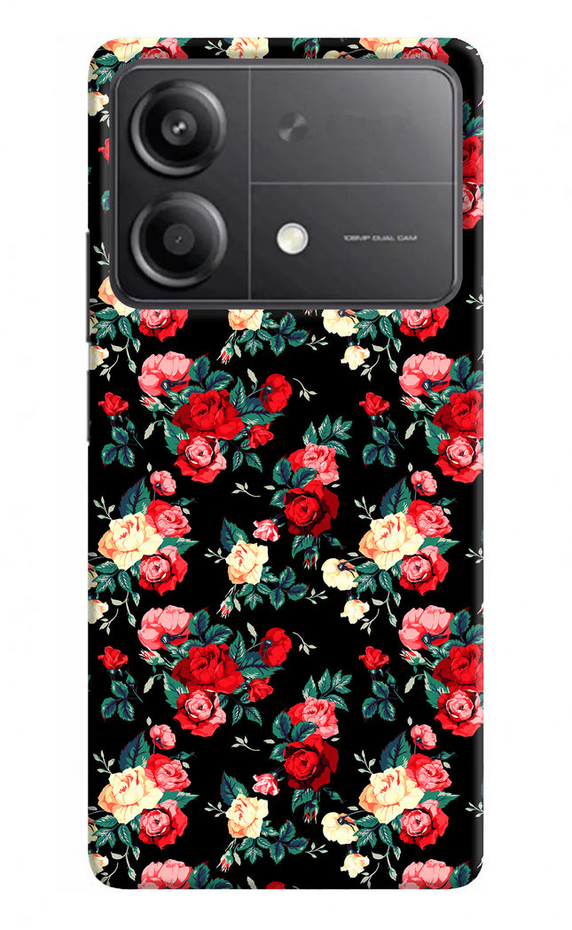 Rose Pattern Poco X6 Neo Back Cover