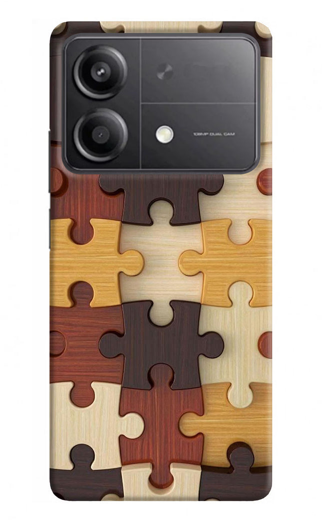 Wooden Puzzle Poco X6 Neo Back Cover