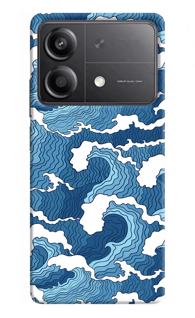 Blue Waves Poco X6 Neo Back Cover