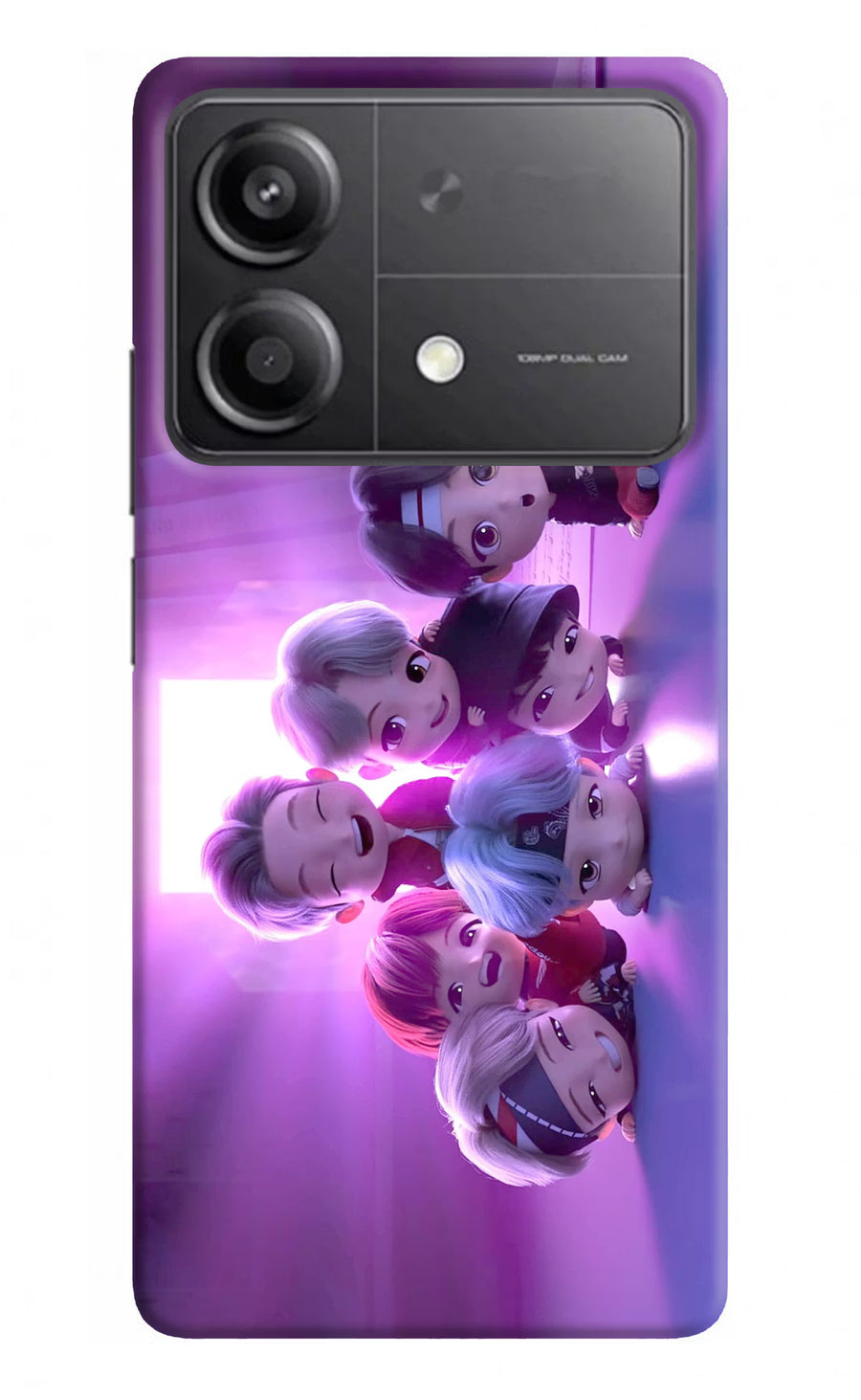 BTS Chibi Poco X6 Neo Back Cover, Hard case