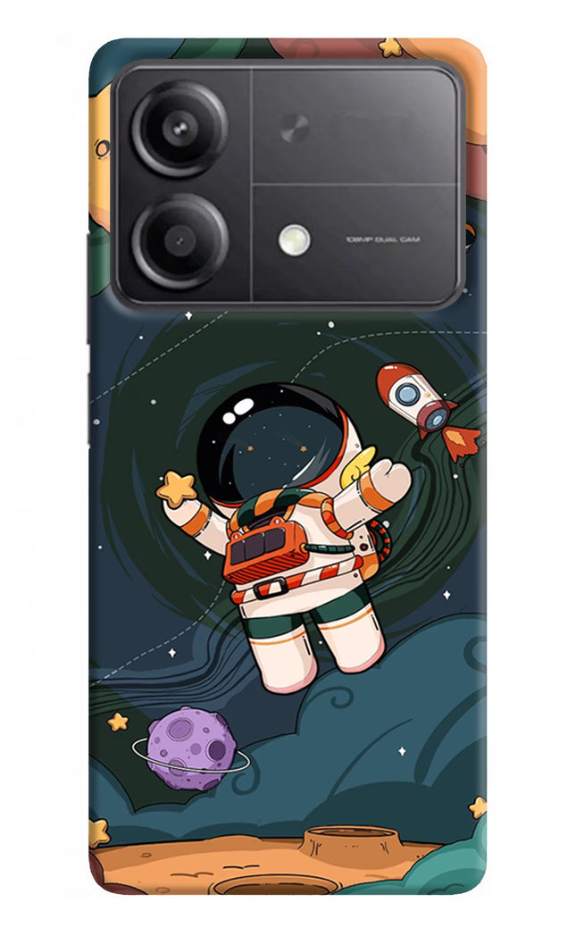 Cartoon Astronaut Poco X6 Neo Back Cover