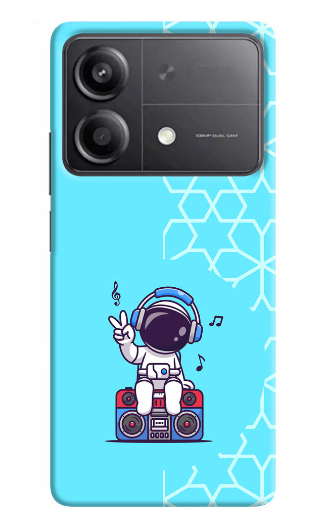 Cute Astronaut Chilling Poco X6 Neo Back Cover