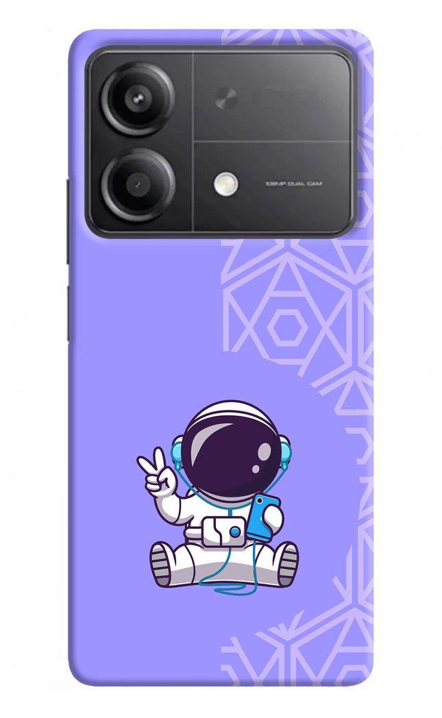 Cute Astronaut Chilling Poco X6 Neo Back Cover
