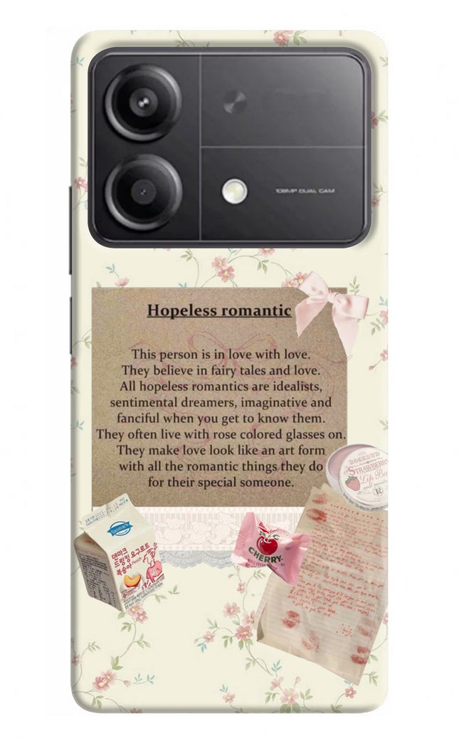 Hopeless Romantic Poco X6 Neo Back Cover