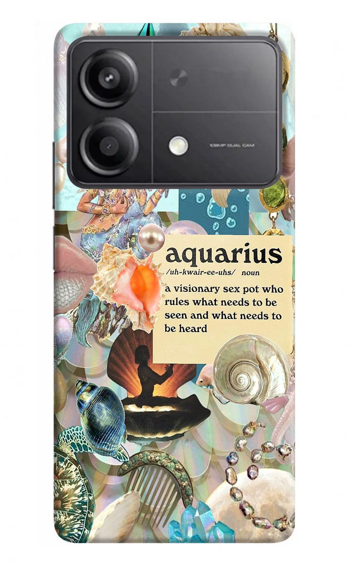 Aquarius Zodiac Poco X6 Neo Back Cover