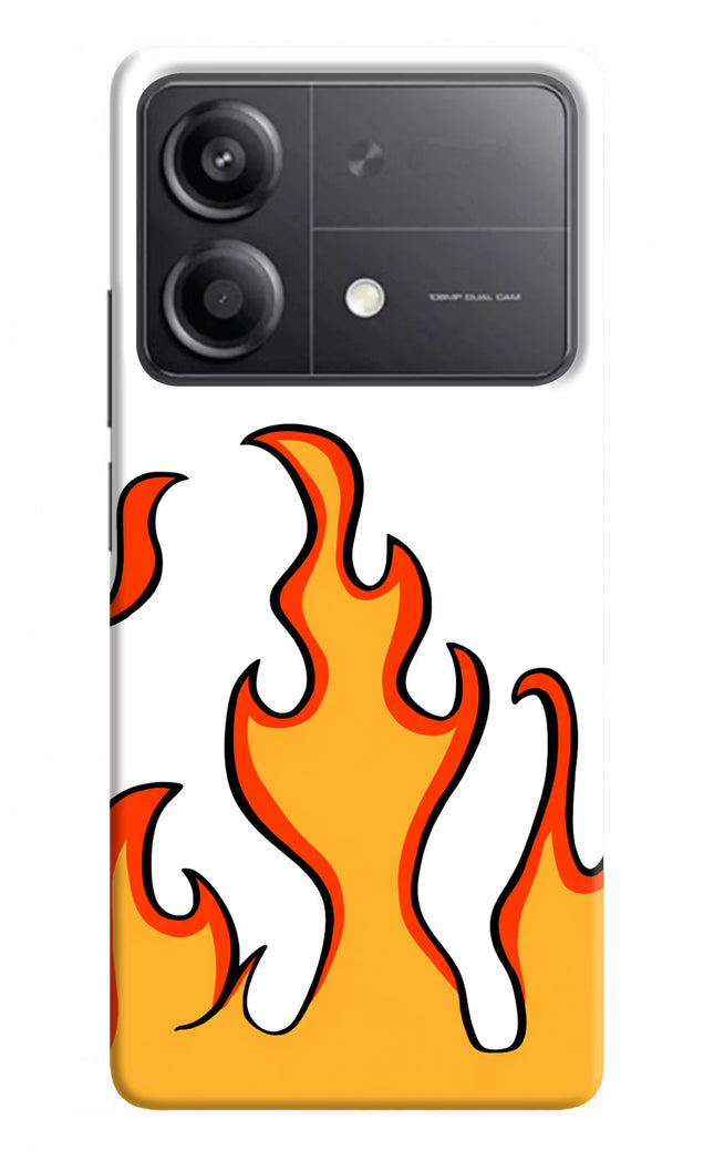 Fired Up – White Poco X6 Neo Back Cover