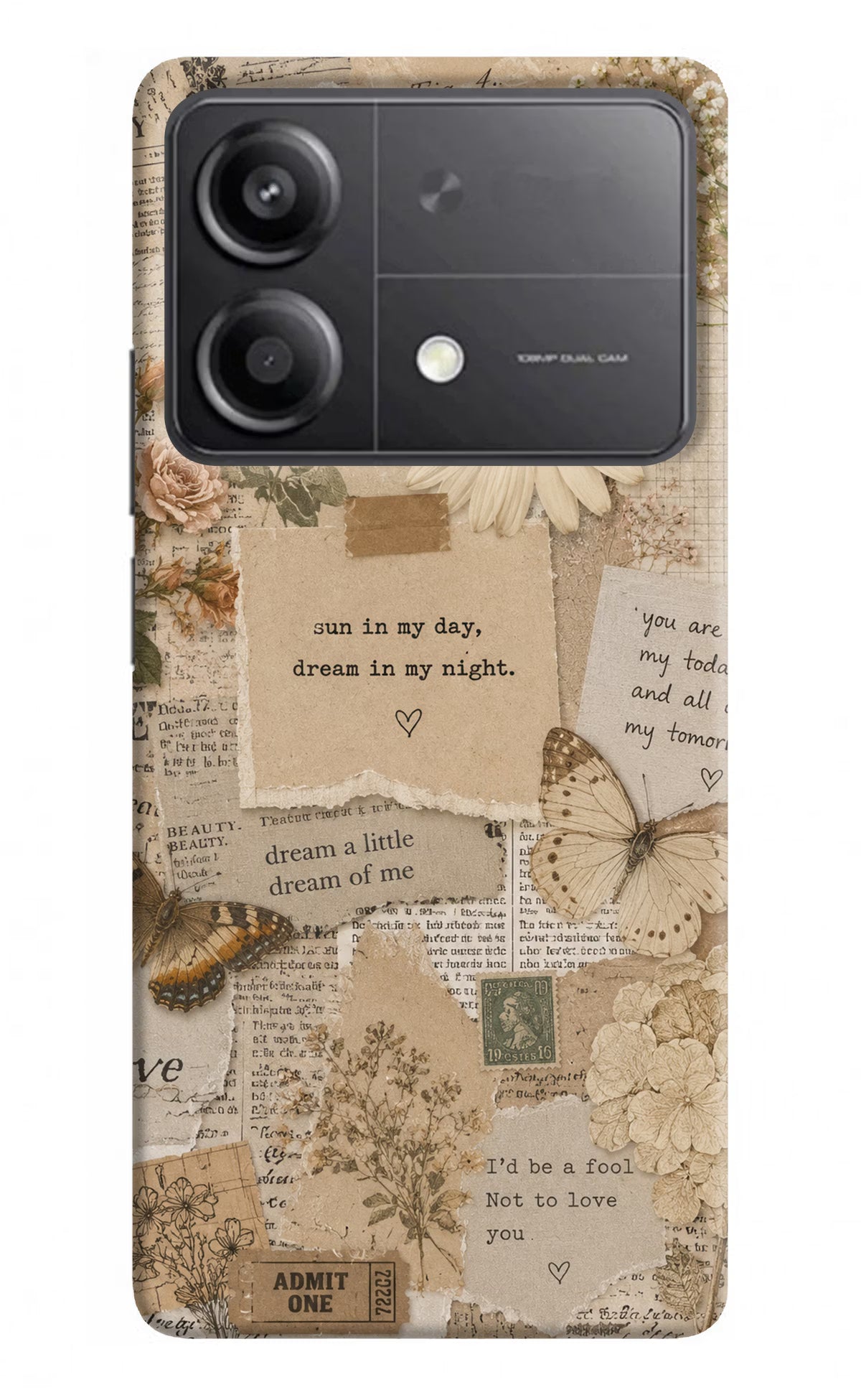 Vintage case Poco X6 Neo Back Cover