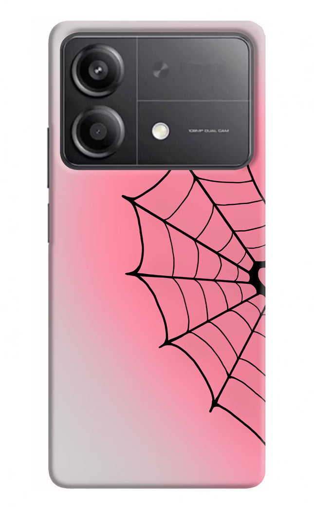 Pink Web Poco X6 Neo Hard Case Back Cover by Casekaro