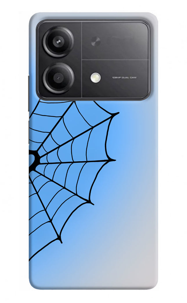 Blue Web Poco X6 Neo Hard Case Back Cover by Casekaro