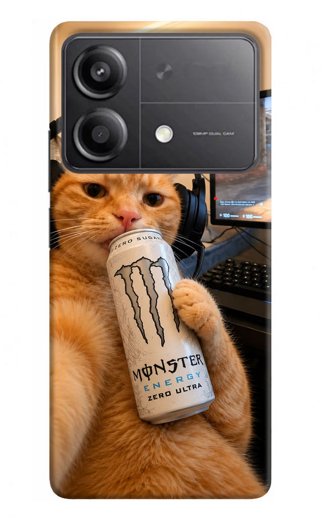 Gamer Cat Energy Poco X6 Neo Back Cover