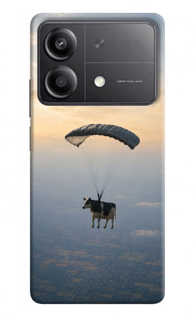 Skydiving Cow Poco X6 Neo Back Cover