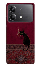 Midnight Cat Poco X6 Neo Hard Case Back Cover by Casekaro