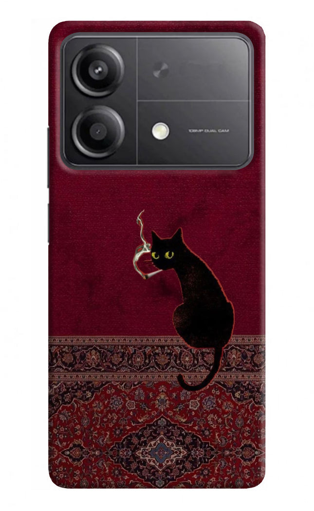 Midnight Cat Poco X6 Neo Hard Case Back Cover by Casekaro
