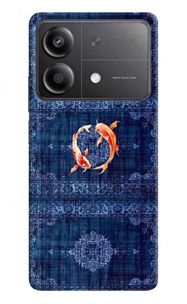 Koi Blue Poco X6 Neo Hard Case Back Cover by Casekaro