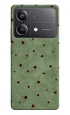 Green Stars Poco X6 Neo Hard Case Back Cover by Casekaro