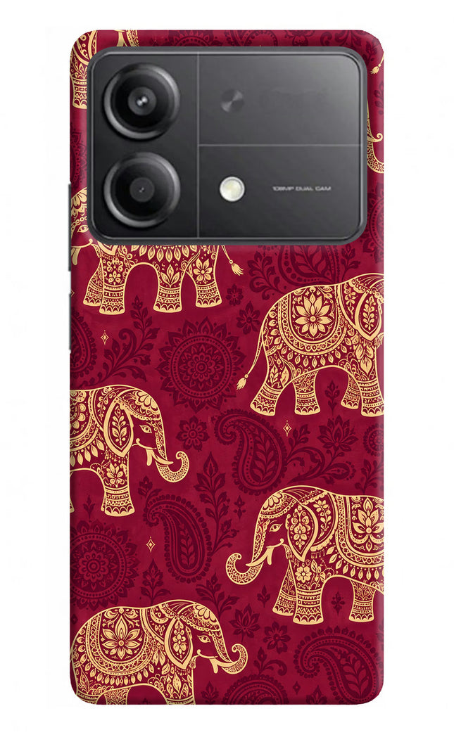 Maroon Elephant Poco X6 Neo Back Cover