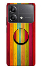 Multicolor Wooden Poco X6 Neo Pop Case