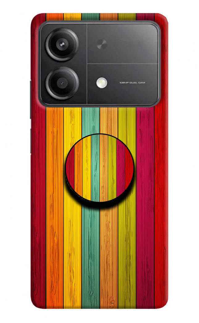 Multicolor Wooden Poco X6 Neo Pop Case
