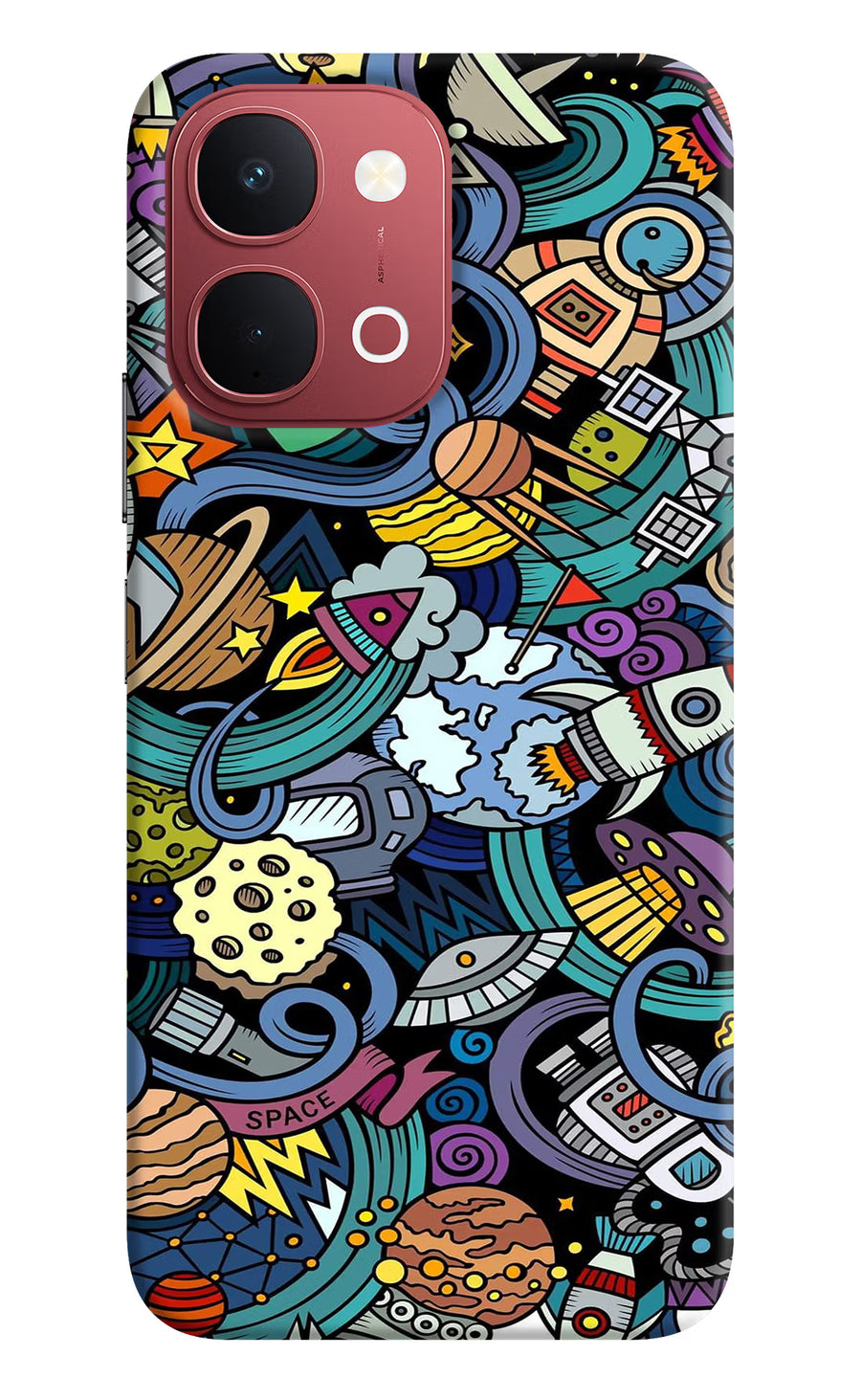 Space Abstract Vivo Y51 Pro 5G Back Cover, Hard case
