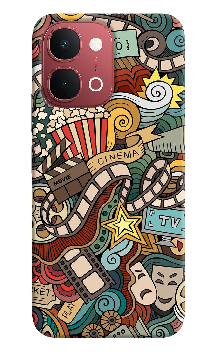 Cinema Abstract Vivo Y51 Pro 5G Back Cover, Hard case