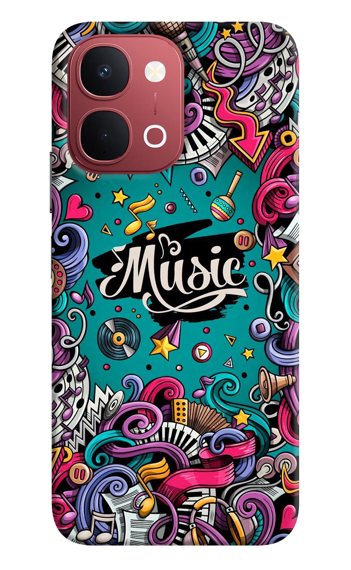Music Graffiti Vivo Y51 Pro 5G Back Cover