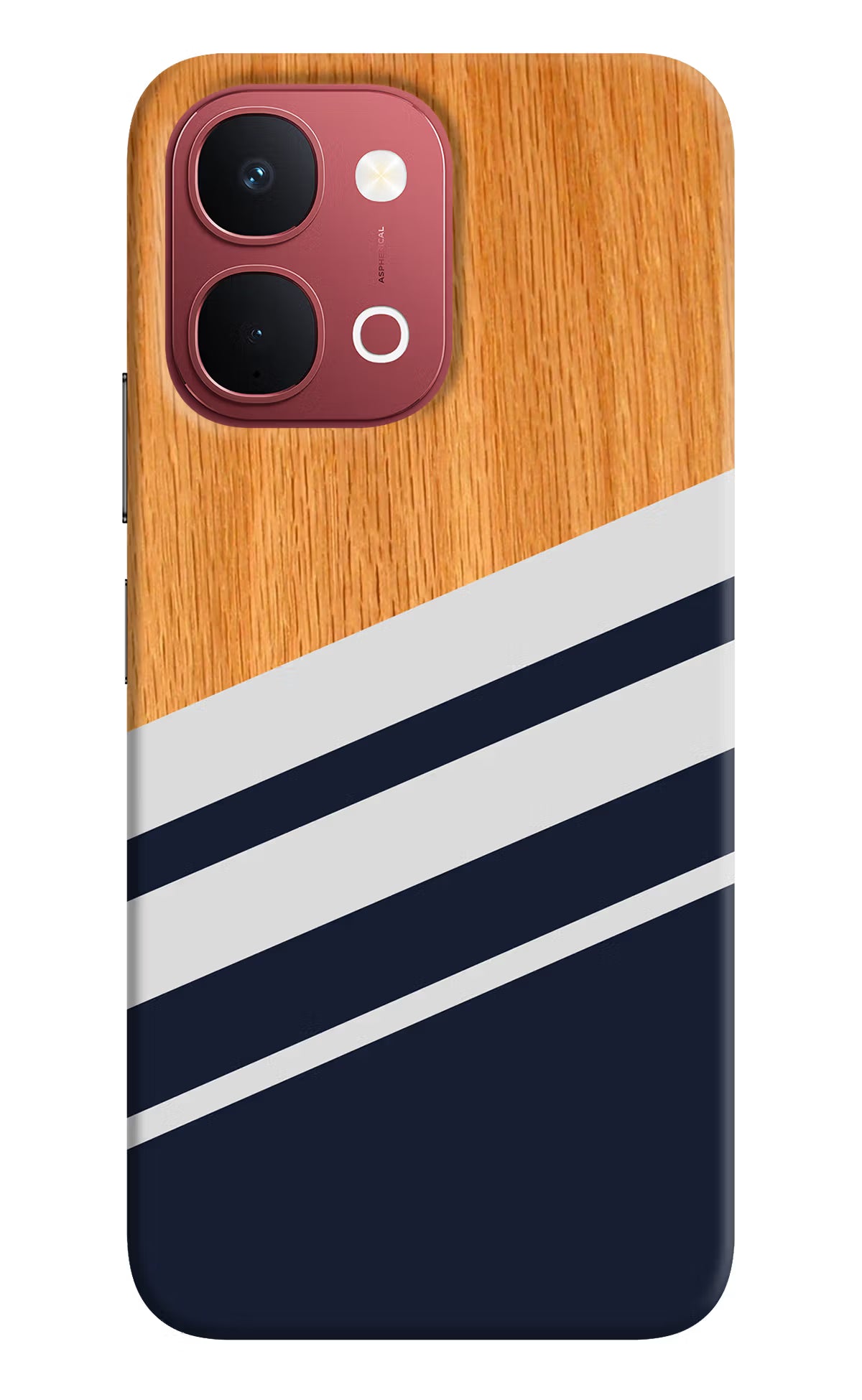 Blue and white wooden Vivo Y51 Pro 5G Back Cover