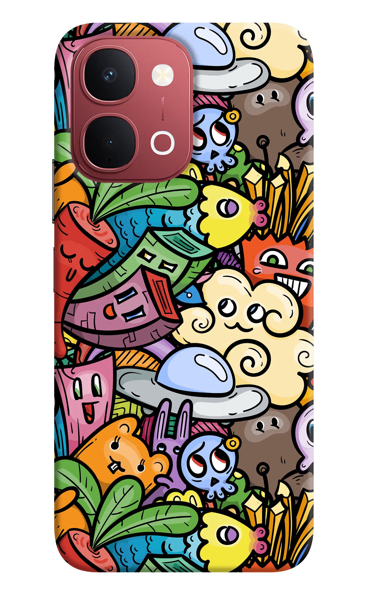 Veggie Doodle Vivo Y51 Pro 5G Back Cover
