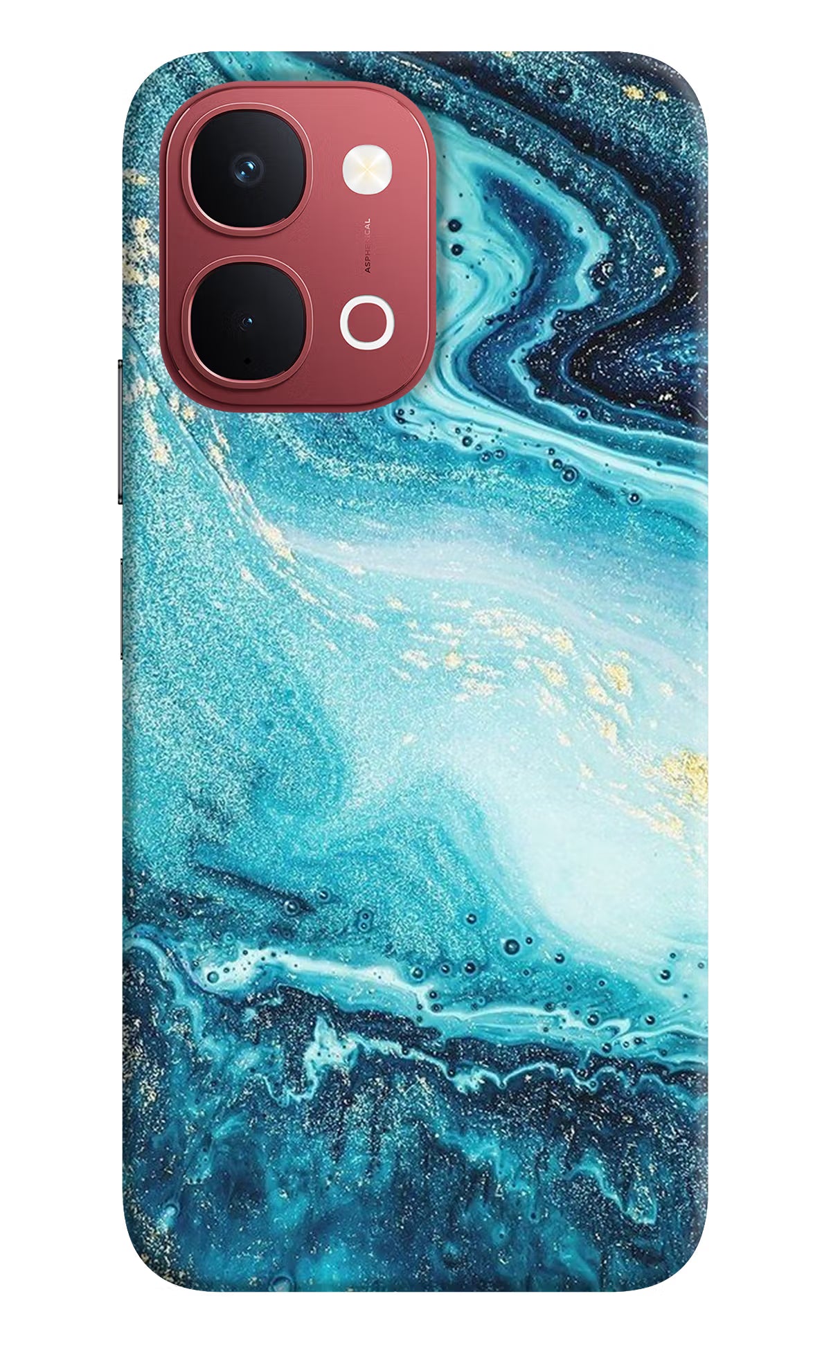 Blue Glitter Marble Vivo Y51 Pro 5G Back Cover